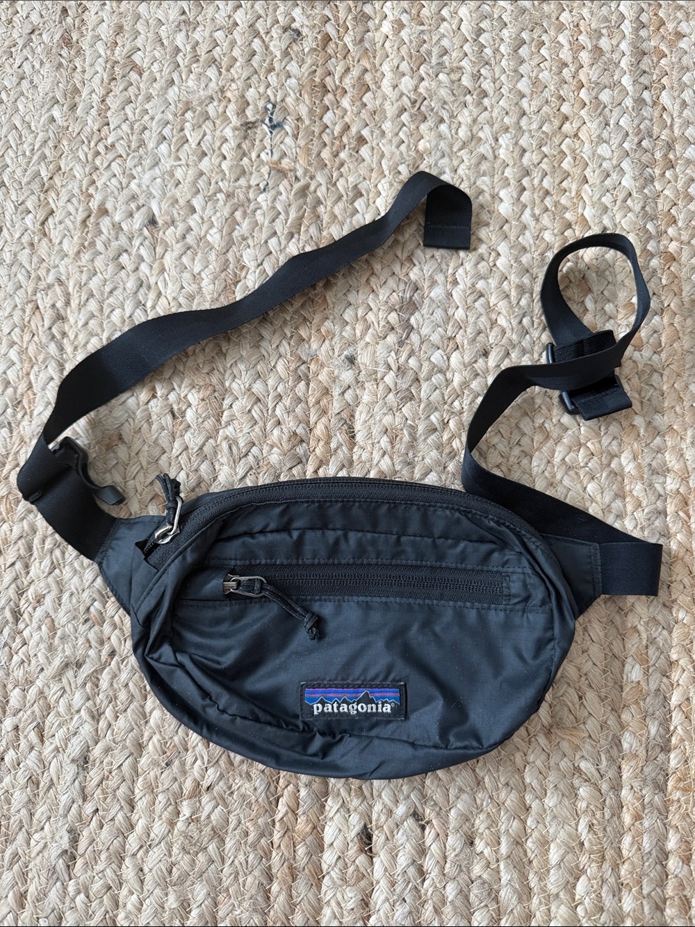 Patagonia Black Waist Pack with Front Zip Pocket